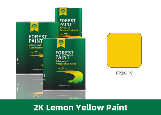 1L Custom Automotive Aerosol Spray Paint , Lemon Yellow 2k Vehicle Paint