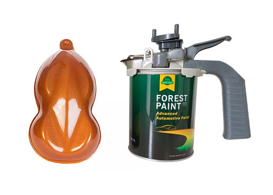 High Gloss 2K Acrylic Car Paint Earthy Yellow Auto Spray Paint Heat Resistant