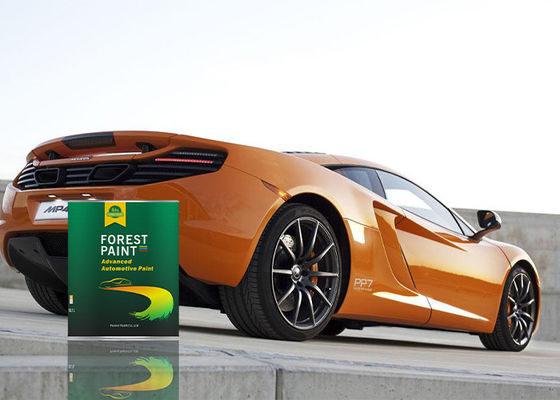 High Gloss 2K Acrylic Car Paint Earthy Yellow Auto Spray Paint Heat Resistant